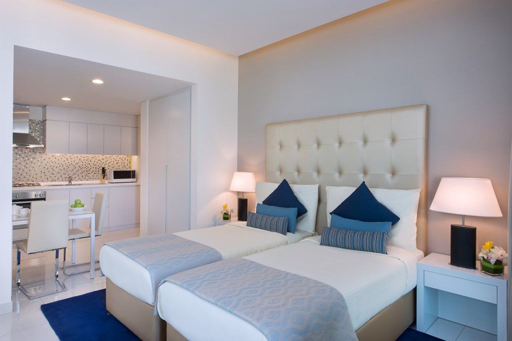 Damac Maison The Vogue Dubai Exterior photo A bedroom at the hotel